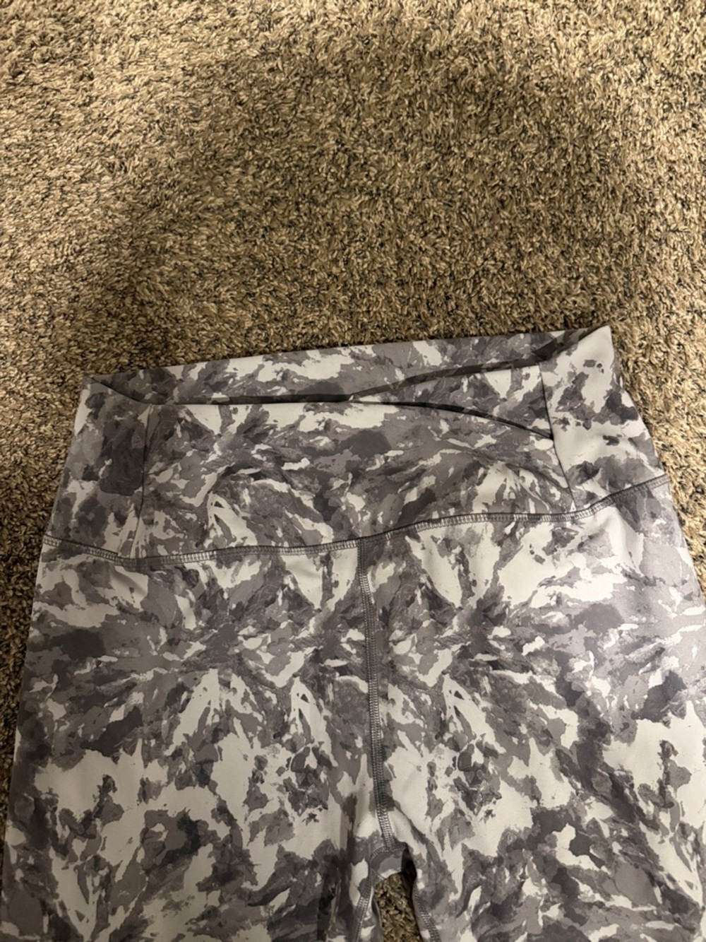 RBX Women's Gray & White Tie-Dye Leggings - Picture 2 of 4